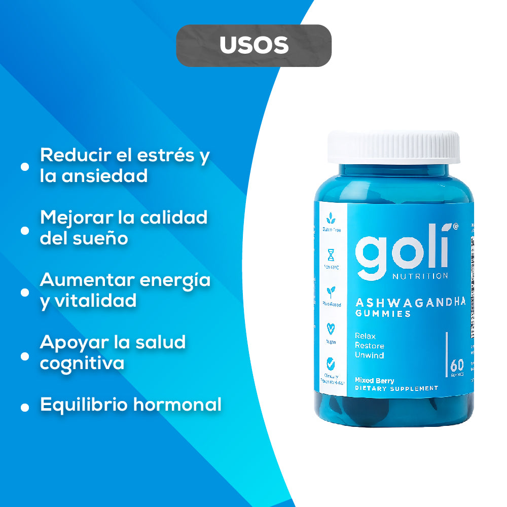 Gomitas nutricionales Goli con Ashwagandha